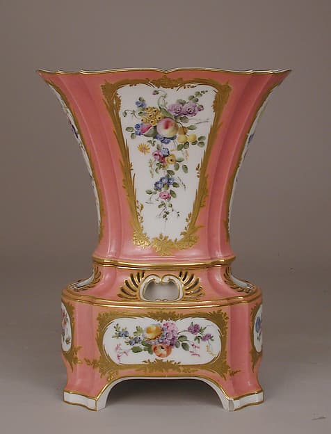 Vase (vase hollandois nouveau ovale) (one of a pair) (part of a set), by Sèvres Manufactory