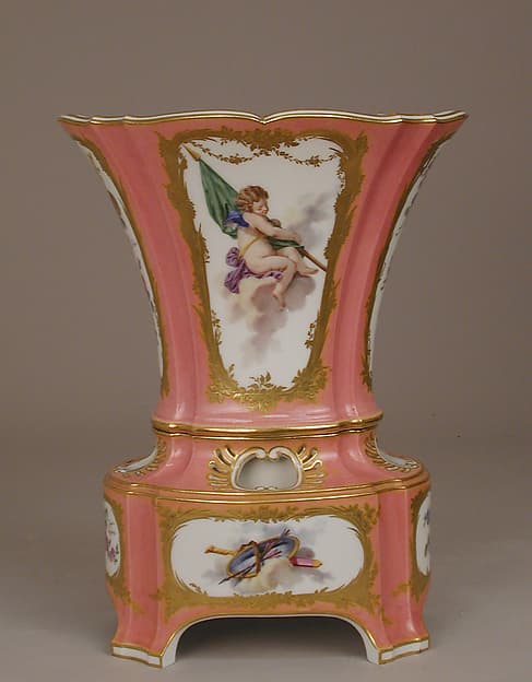Vase (vase hollandois nouveau ovale) (one of a pair) (part of a set), by Sèvres Manufactory