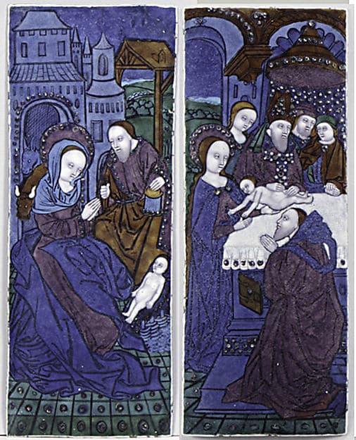 The Nativity and Circumcision of Christ, by Workshop of the Master of the High Foreheads