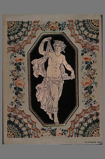 Part of a chair cover, by Jean Démosthène Dugourc