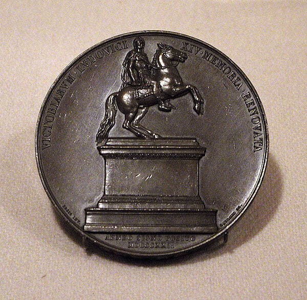 Medal Commemorating the Replacement of the Statue of Louis XIV in the Place des Victoires, by Raymond Gayrard