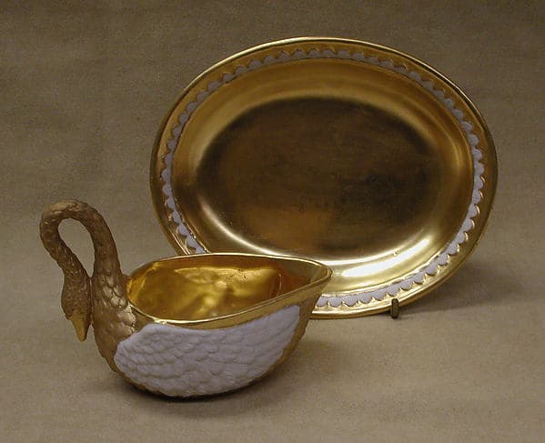 Sauceboat and stand, by Zurich Pottery and Porcelain Factory