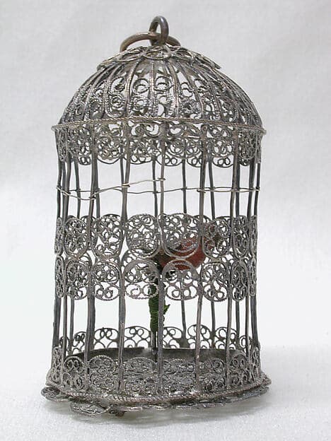 Miniature birdcage (part of a set)