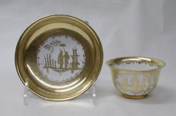 Cup and saucer, by Meissen Manufactory