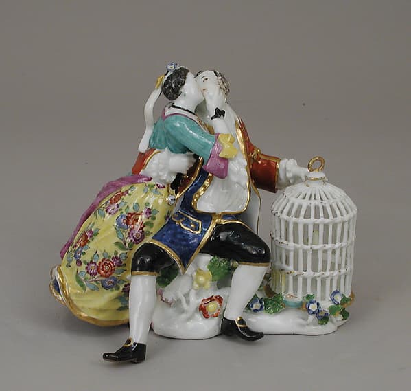 Lovers with a Birdcage, by Meissen Manufactory