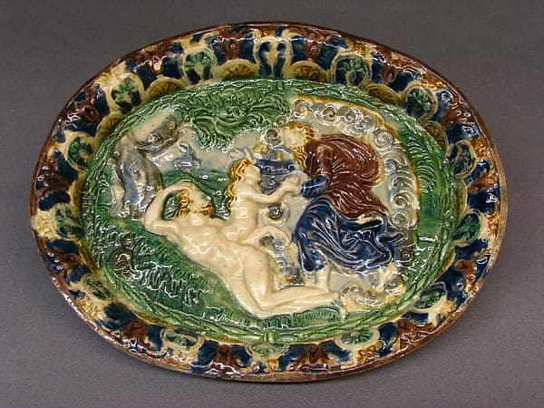 Dish with creation of Eve, by Bernard Palissy