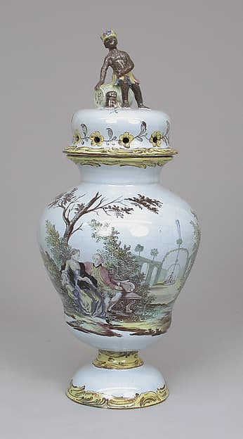 Potpourri vase with cover (one of a pair), by Abraham Leihamer
