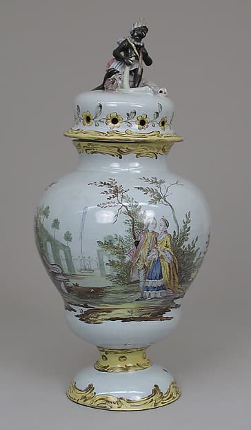 Potpourri vase with cover (one of a pair), by Abraham Leihamer