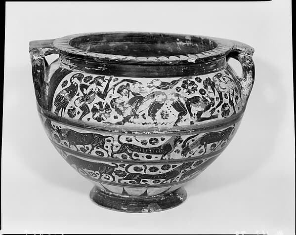 Terracotta column-krater (bowl for mixing wine and water)