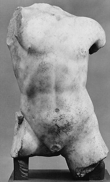 Marble torso of a boy