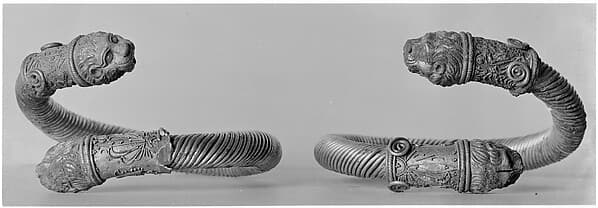 Pair of silver bracelets