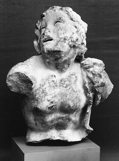 Marble statuette of a satyr