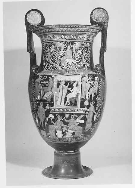 Terracotta volute-krater (mixing bowl), by Group of New York 17.210.240