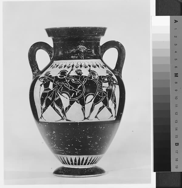 Terracotta amphora (jar), by Swing Painter