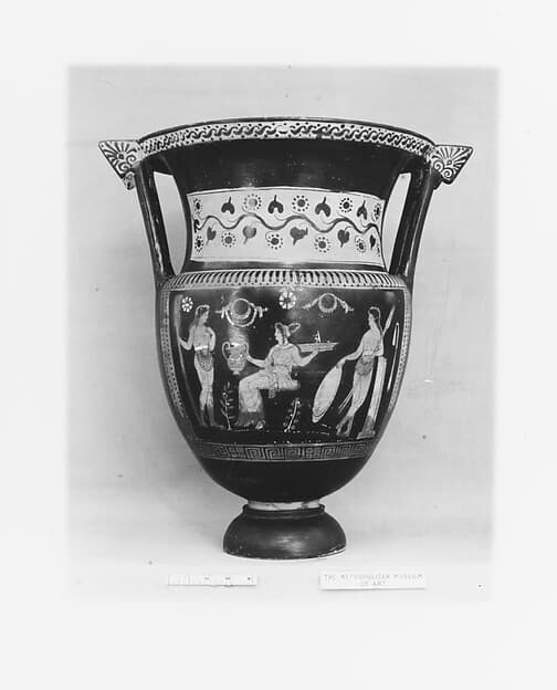 Terracotta column-krater (mixing bowl), by Varrese Painter