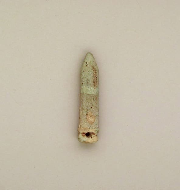 Faience wadj papyrus column