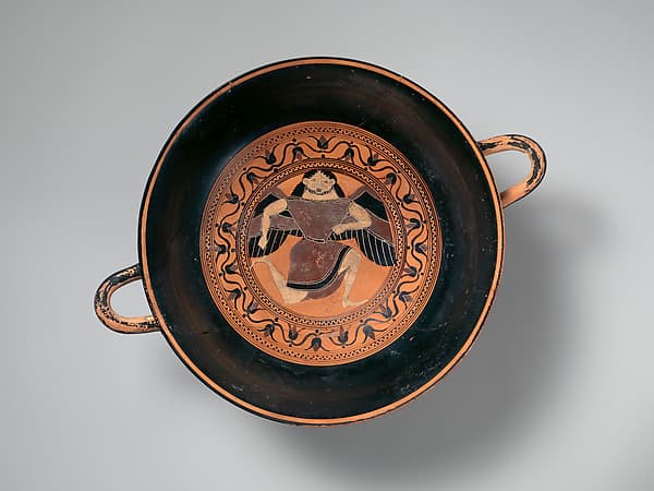 Terracotta kylix: Siana cup (drinking cup), by C Painter