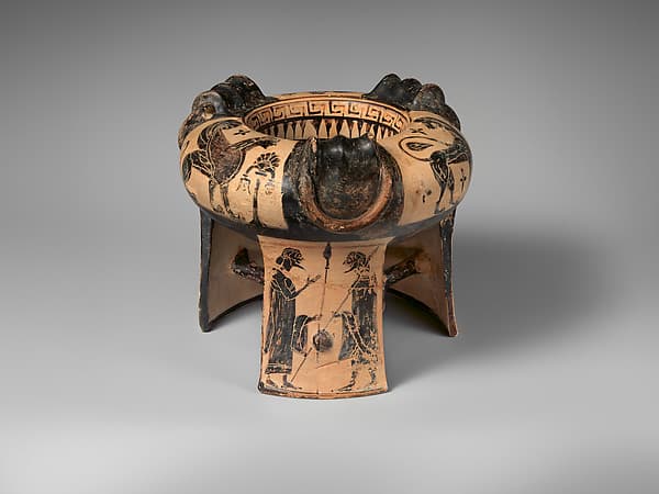 Terracotta tripod kothon (vessel for perfumed oil), by Group of the Boeotian Dancers