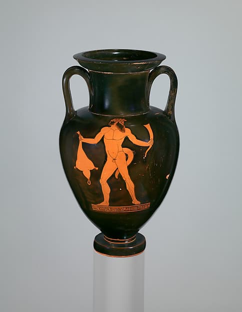 Terracotta Nolan neck-amphora (jar), by Berlin Painter
