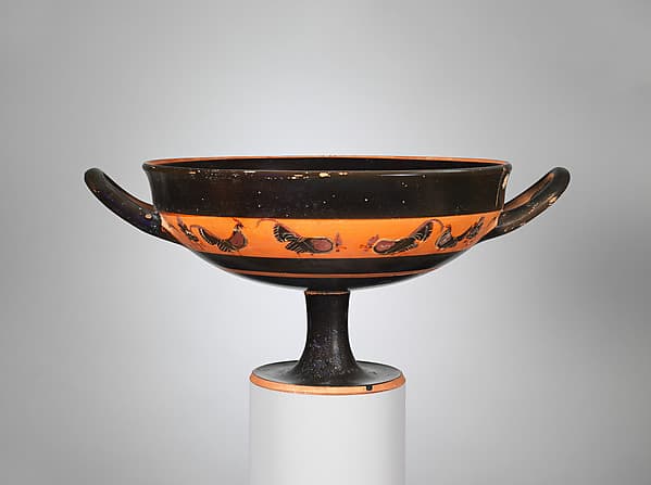 Terracotta kylix: band-cup (drinking cup), by Elbows Out