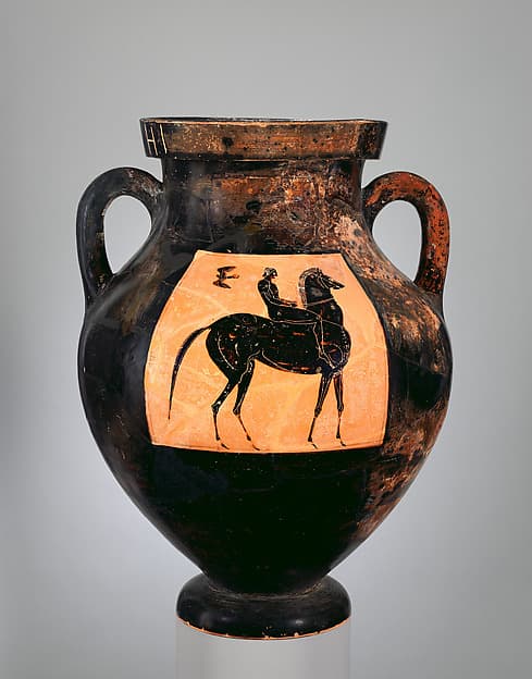 Terracotta amphora (jar), by Lydos