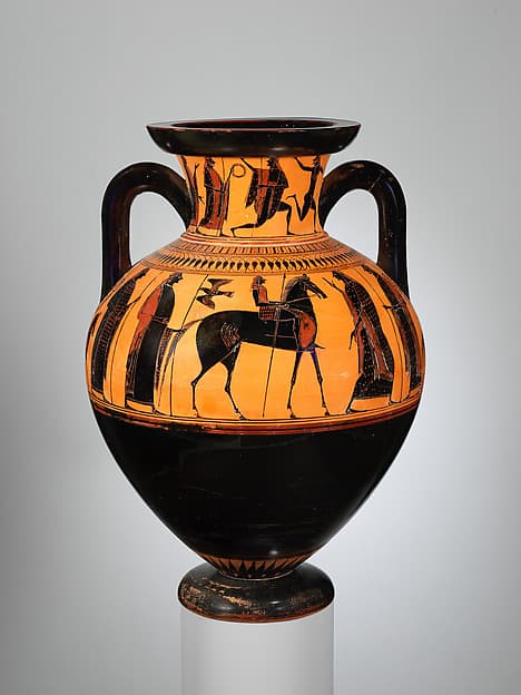Terracotta neck-amphora (jar), by Affecter