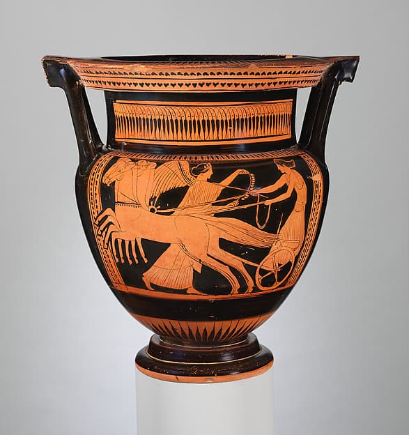 Terracotta column-krater (bowl for mixing wine and water), by Nausicaä Painter