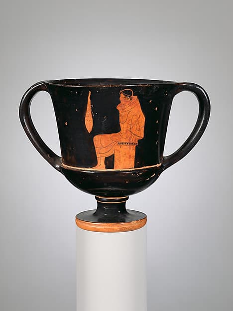 Terracotta kantharos (drinking cup with vertical handles), by Painter of Athens 10464