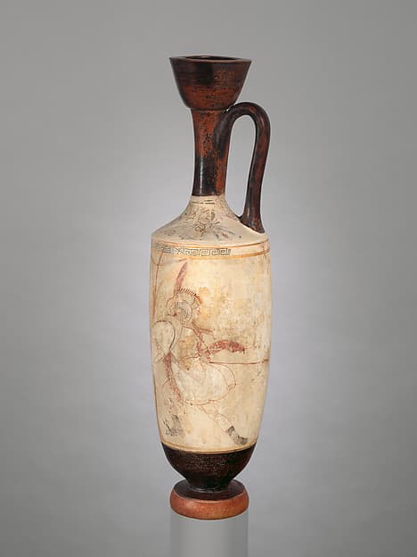 Terracotta lekythos (oil flask), by Group R