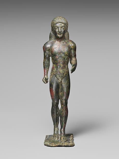 Bronze statuette of a nude youth