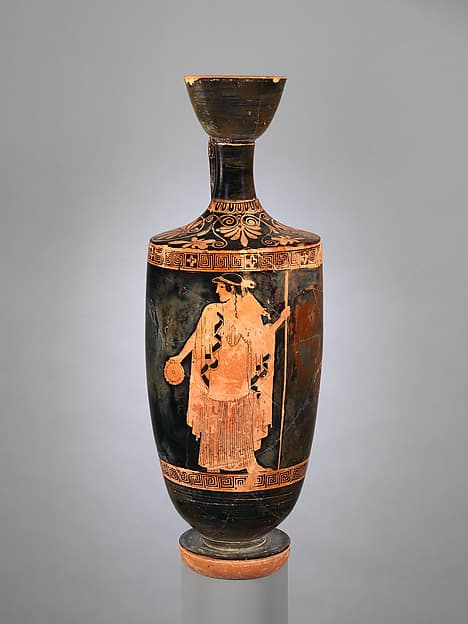 Terracotta lekythos (oil flask), by Brygos Painter