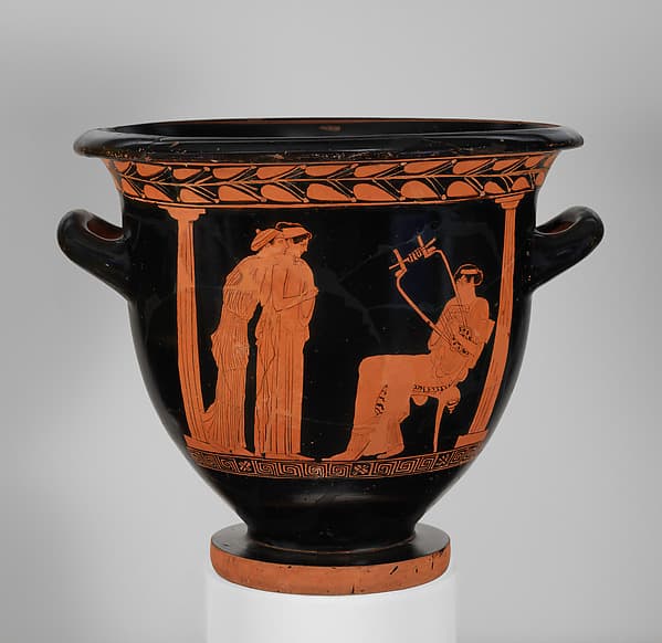 Terracotta bell-krater (bowl for mixing wine and water), by Danaë Painter