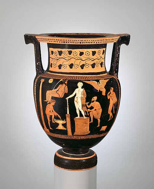 Terracotta column-krater (bowl for mixing wine and water), by Group of Boston 00.348