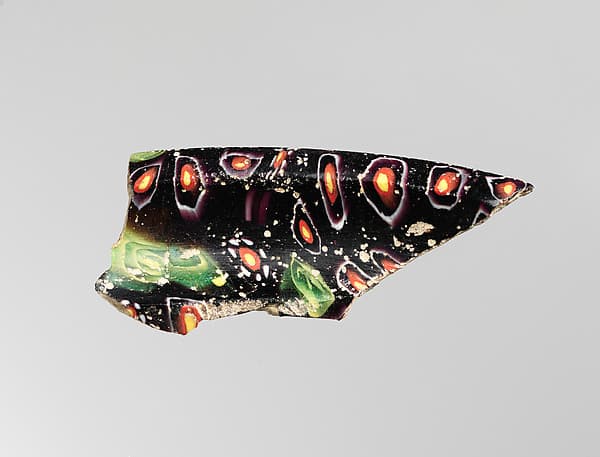 Glass mosaic carinated dish fragment