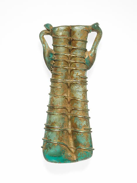 Glass double cosmetic flask (kohl tube)