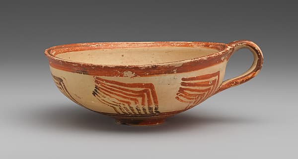 Terracotta one-handled cup
