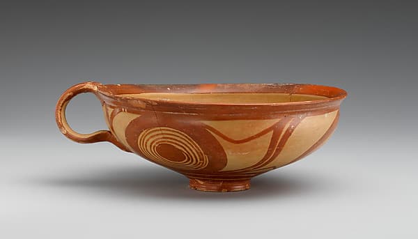 Terracotta one-handled cup