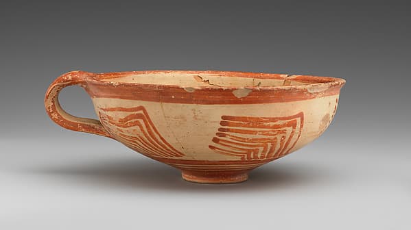 Terracotta one-handled cup