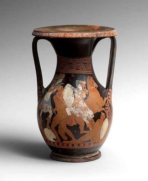 Terracotta pelike (wine jar), by Amazon Painter