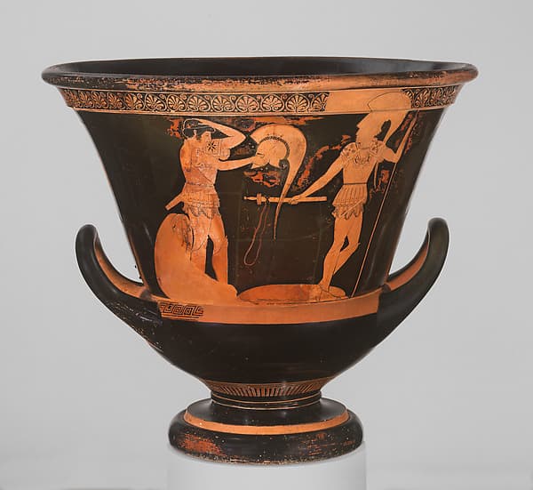 Terracotta calyx-krater (bowl for mixing wine and water), by Kleophrades Painter