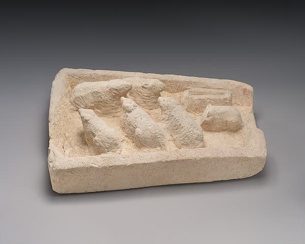 Limestone model of a sheepfold
