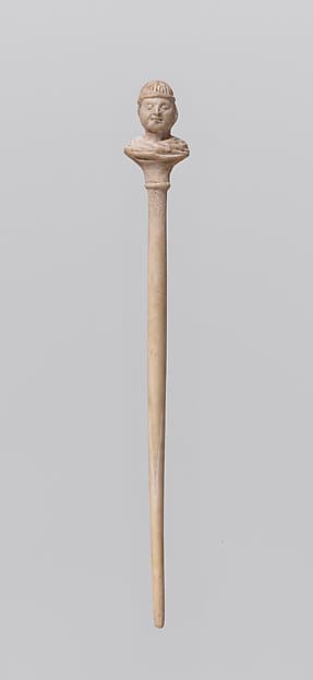 Bone hairpin with head