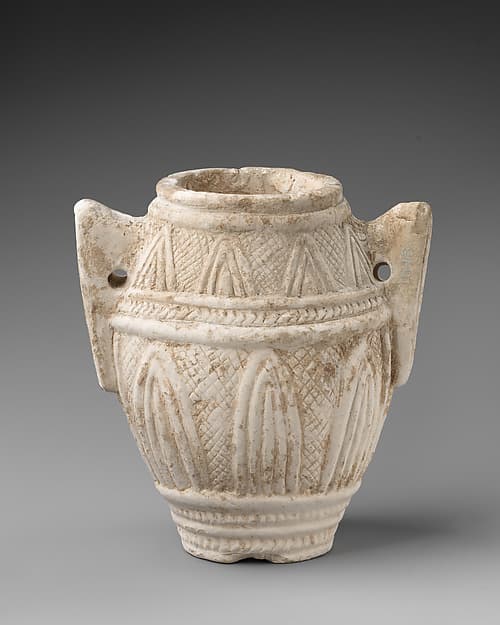 Miniature limestone amphora (jar)