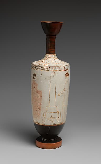 Terracotta lekythos (oil flask), by Achilles Painter