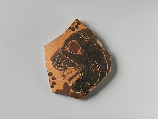 Fragment of a terracotta vase, by Lion Painter
