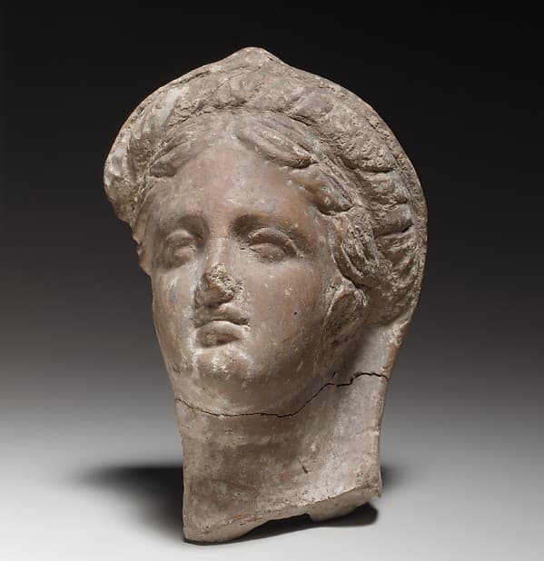 Terracotta female head