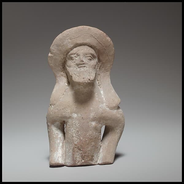 Terracotta statuette fragment of a male votary