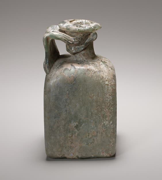 Glass square bottle