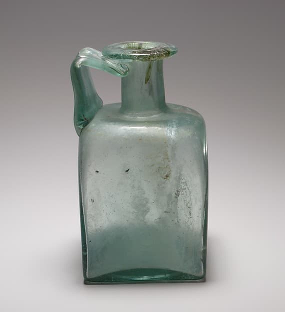 Glass square bottle
