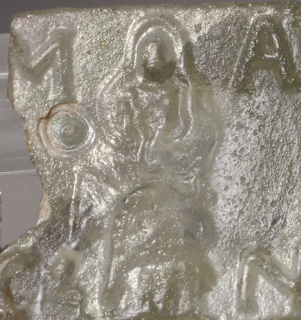Glass ‘Mercury’ bottle fragment